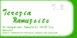 terezia mamuzsits business card